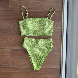 Aerie longline bandeau and high cut cheeky bikini